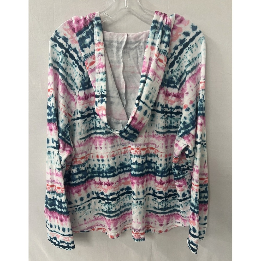 KOOLABURRA BY UGG Tie-Dye Hooded Pullover Kangaroo Pocket Women's 1X - Picture 6 of 6